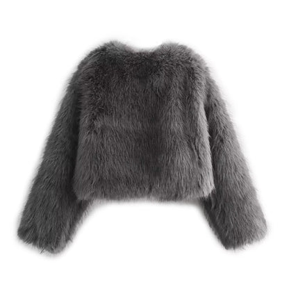 EmberCozy - Cappotto Invernale In Pelle Con Finiture In Pelliccia