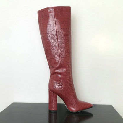 PowerWalk - Stivali con Pattern Crocodile Senza Tempo