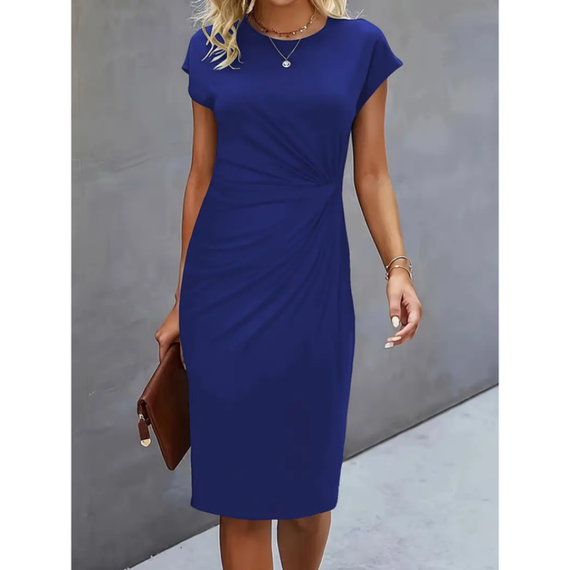 Miranda - Elegante Donna Midi Abito Manica Corta