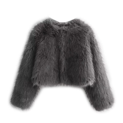 EmberCozy - Cappotto Invernale In Pelle Con Finiture In Pelliccia