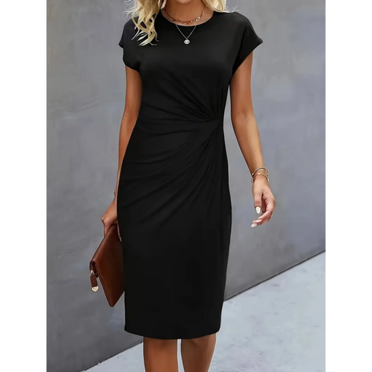 Miranda - Elegante Donna Midi Abito Manica Corta