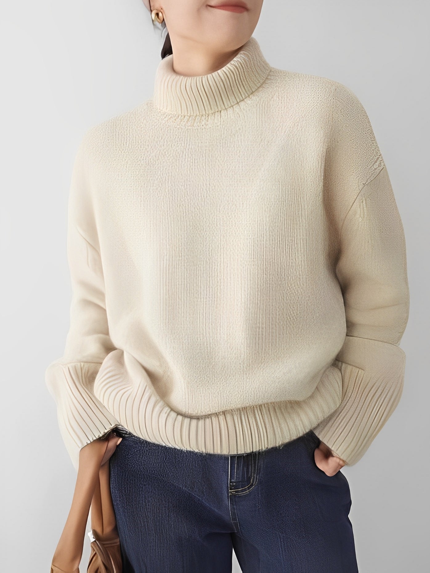 Yvette - Maglia a collo alto in cashmere per donne