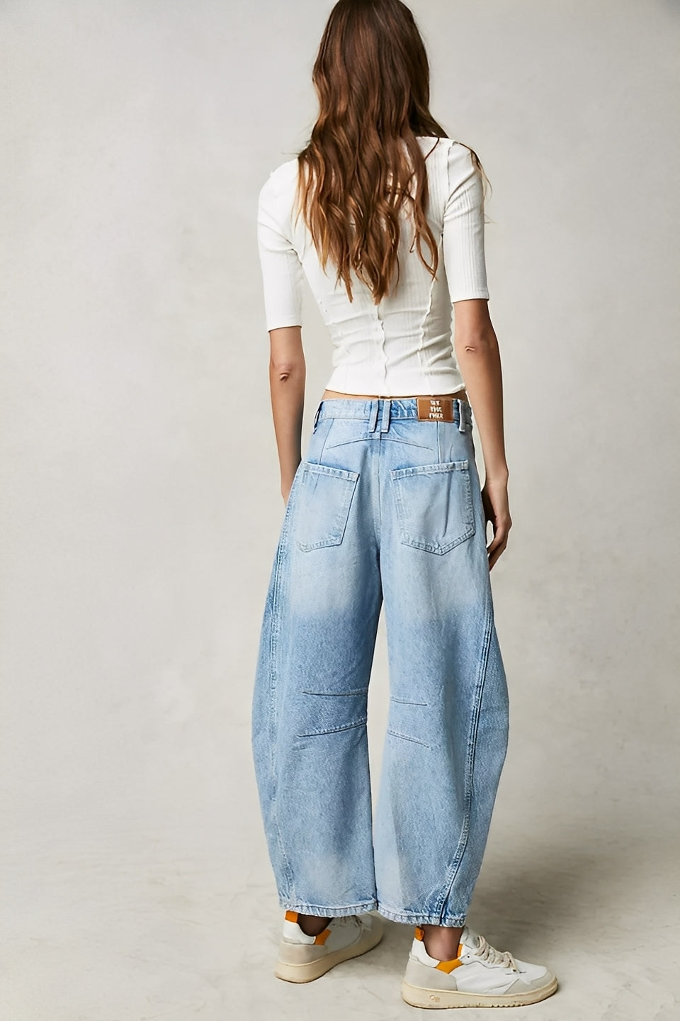 Adrienne - Barrel-Jeans classici a taglio largo per donne