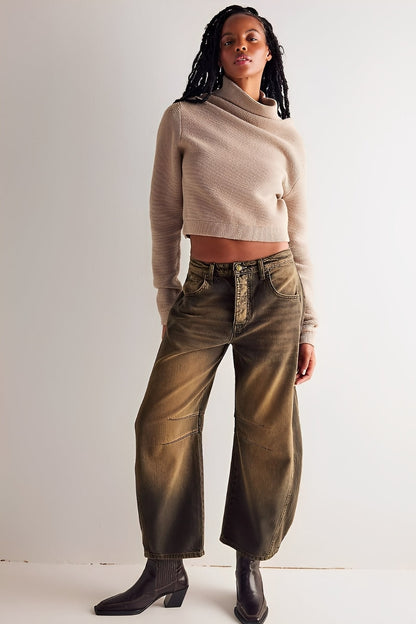 Adrienne - Barrel-Jeans classici a taglio largo per donne