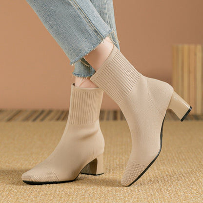 Elisha - Stivaletti caldi casual con tacco per donne