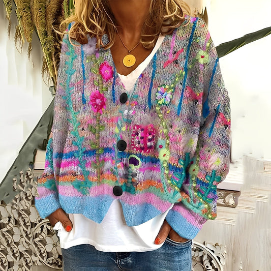 Nydia - Maglione comodo e casual con disegno per donne