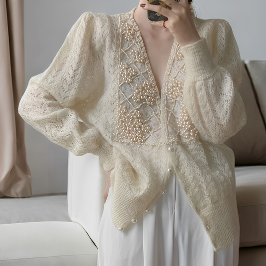 Jolie - Maglione elegante con bottoni di madreperla