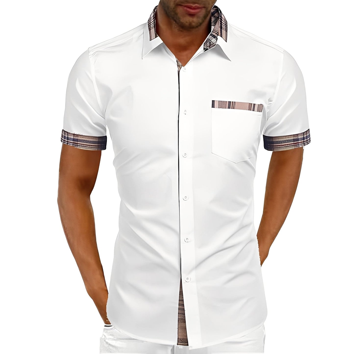 Marvin - Camicia Casual a Maniche Corte per Uomini