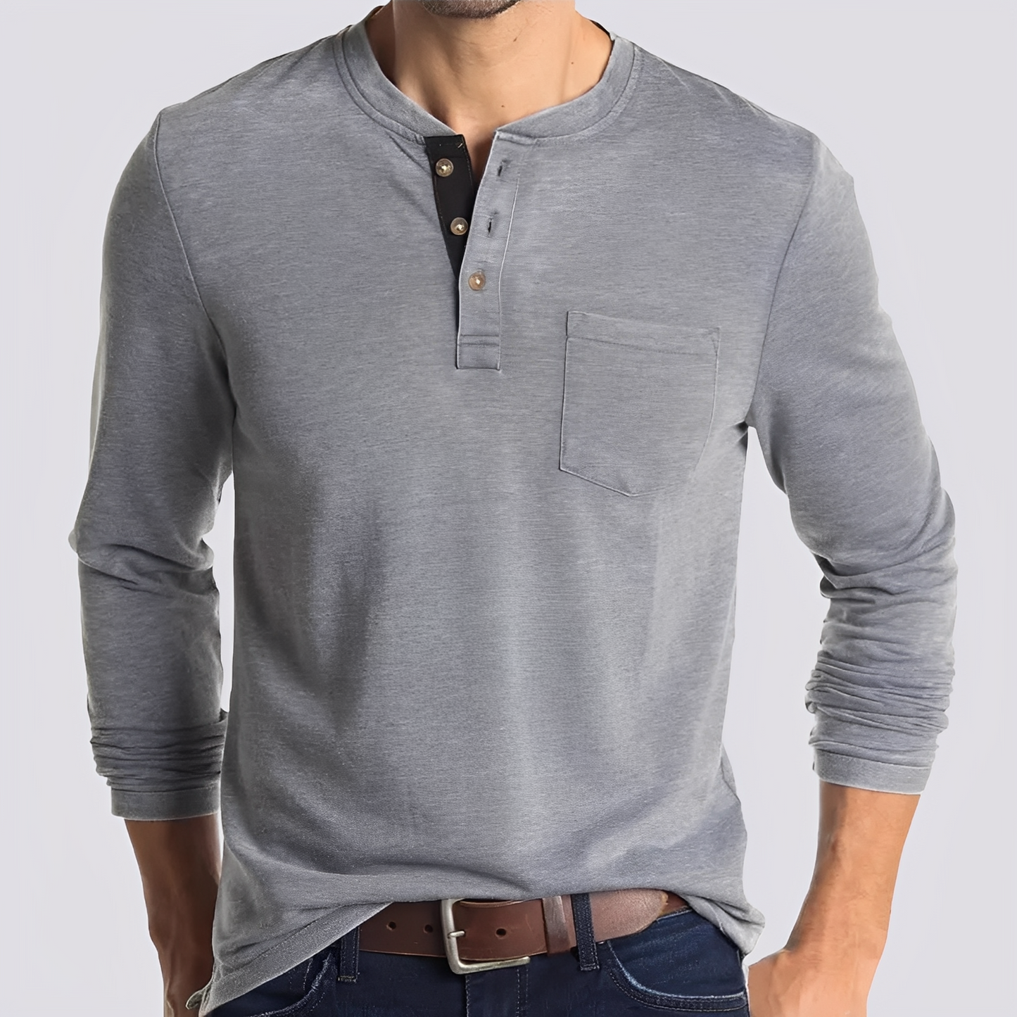 Dashiell - Camicia a maniche lunghe da uomo casual