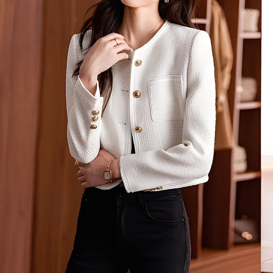 Trecia - Elegante giacca corta di tweed per donne