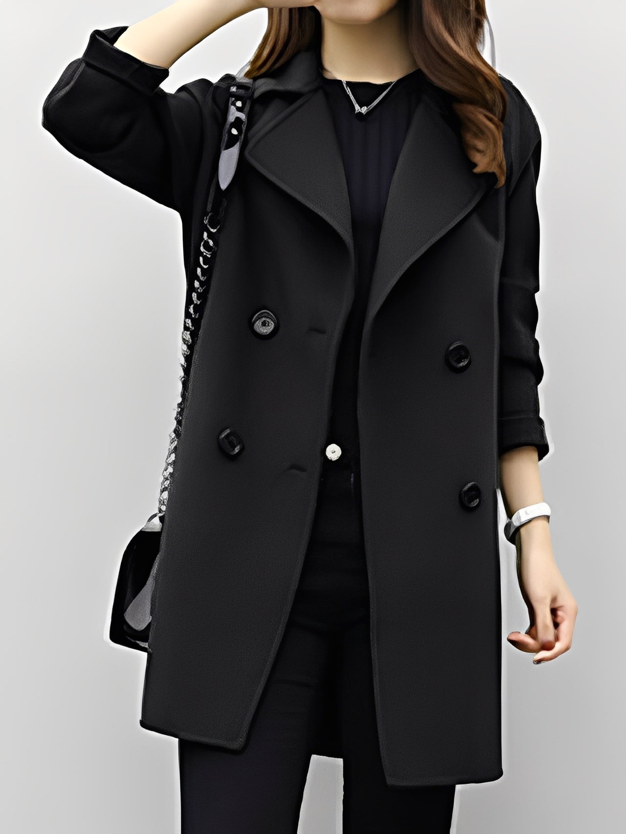 Nichole - Trench coat doppiopetto elegante per donne