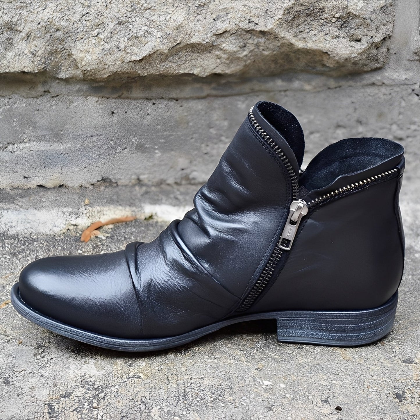Veronica - Stivali in pelle alla moda con zip per donne