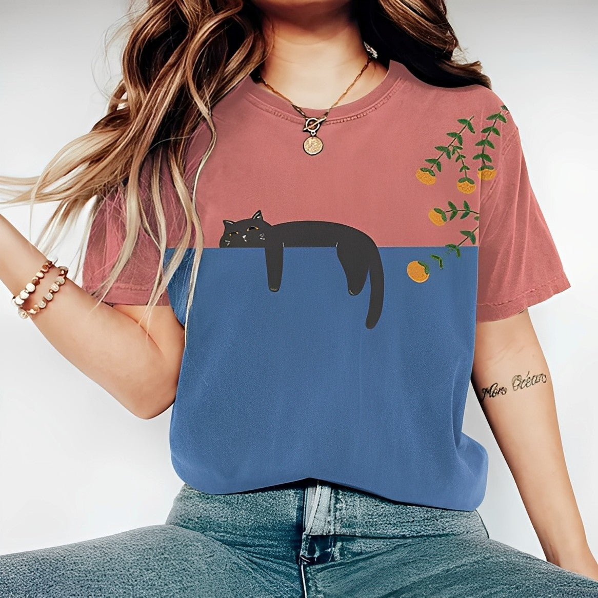Alvina - Maglietta casual con disegno per donne