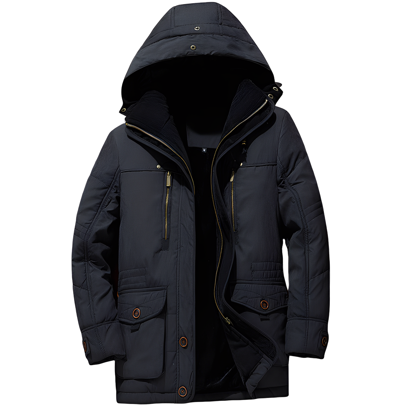 Bruce - Giacca con cappuccio elegante e fodera calda per uomo