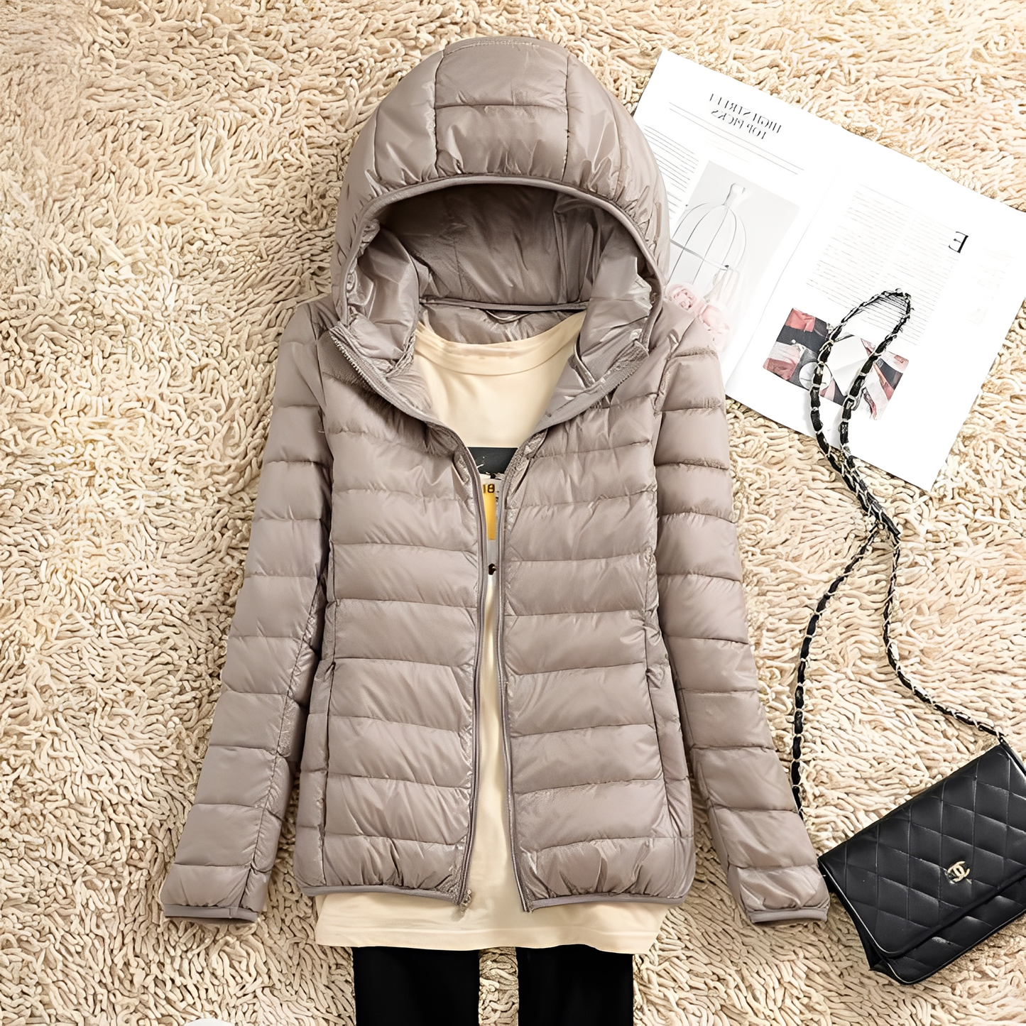 Lyndsay - Giacca casual e leggera in piuma per donna