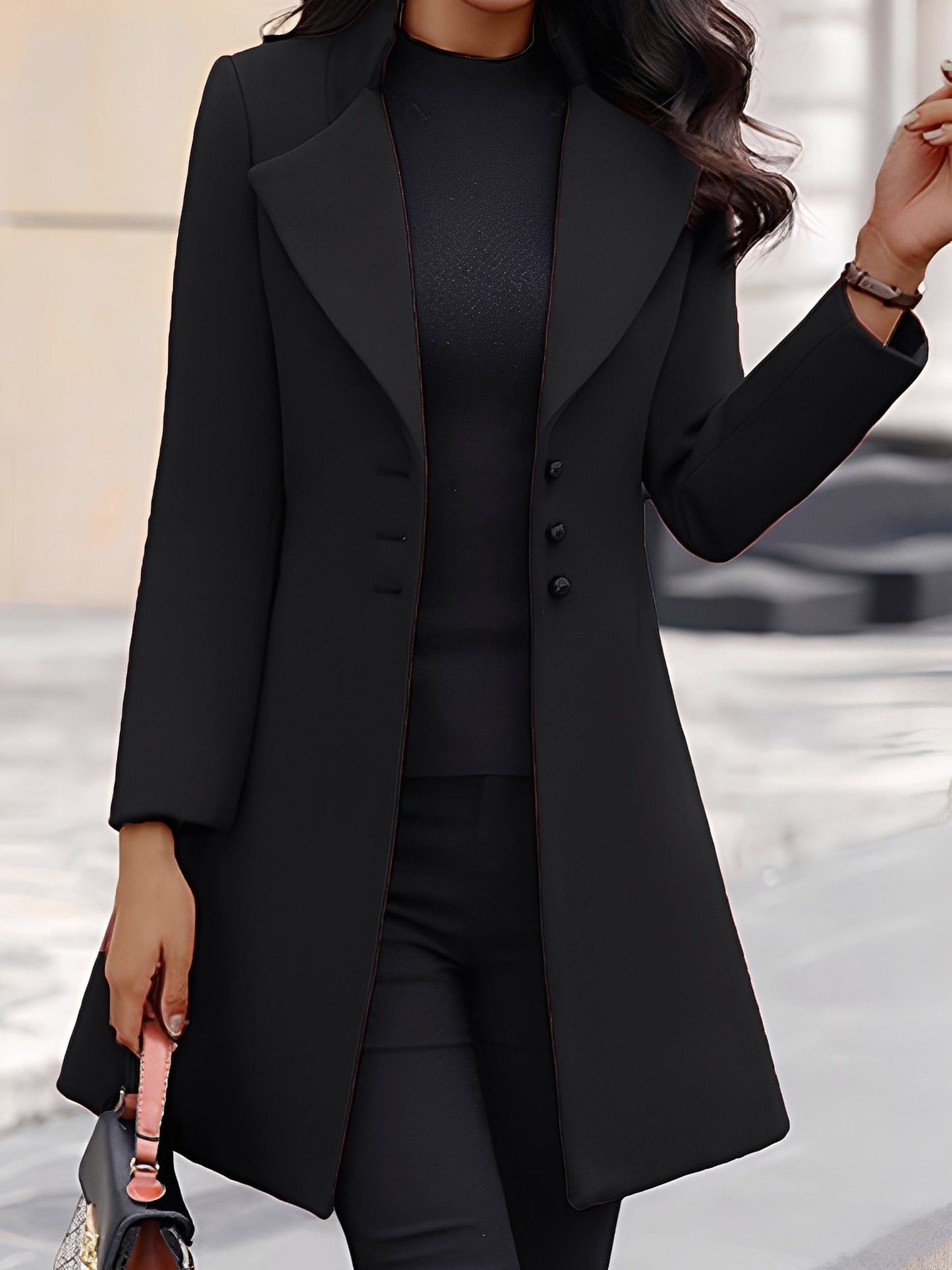 Aryana - Elegante cappotto lungo in lana formale per donne