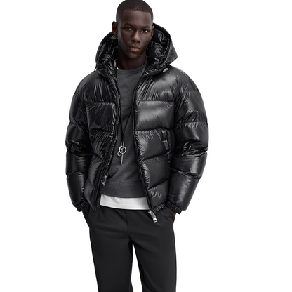 Darrel - Raffinata giacca in piuma con cappuccio per donne