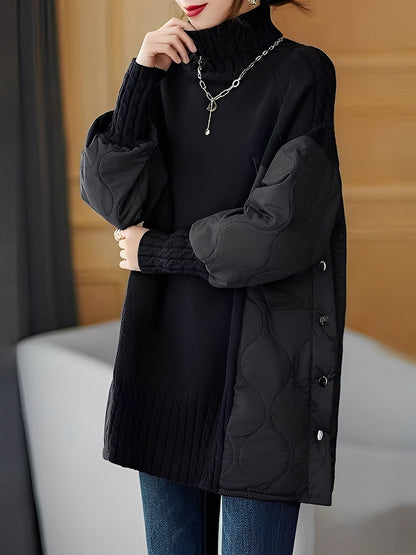 Vonda - Maglione casual con collo alto per donne
