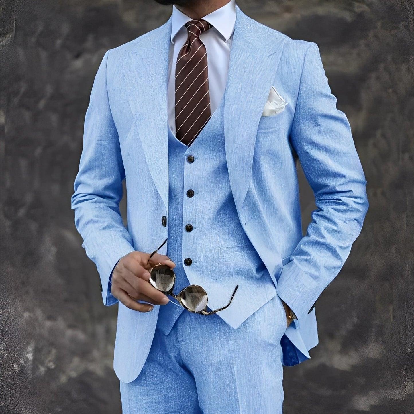 Cordell - Abito tre pezzi elegante e formale per uomini