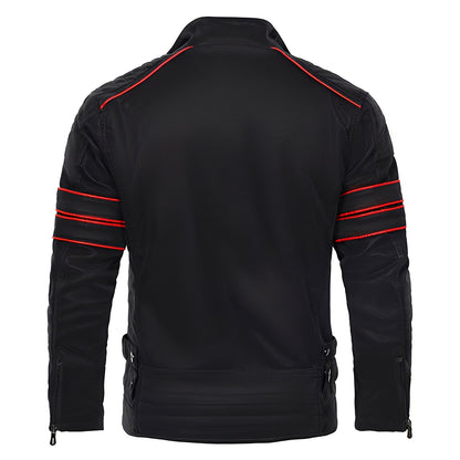 Jerold - Giacca da moto in pelle elegante per uomo