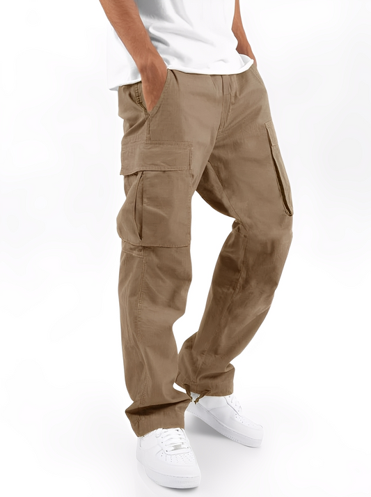Cooper - Pantaloni casual cargo con laccio per uomini