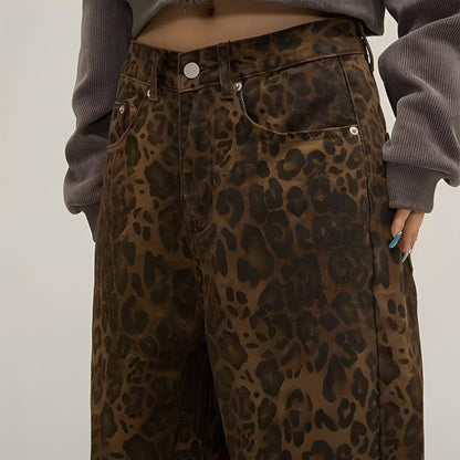 Felecia - Pantaloni jeans larghi e stampati chic per donne