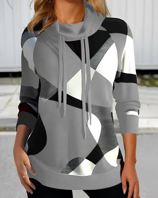 Gabrielle - Felpa con blocchi di colore per donne, stile casual