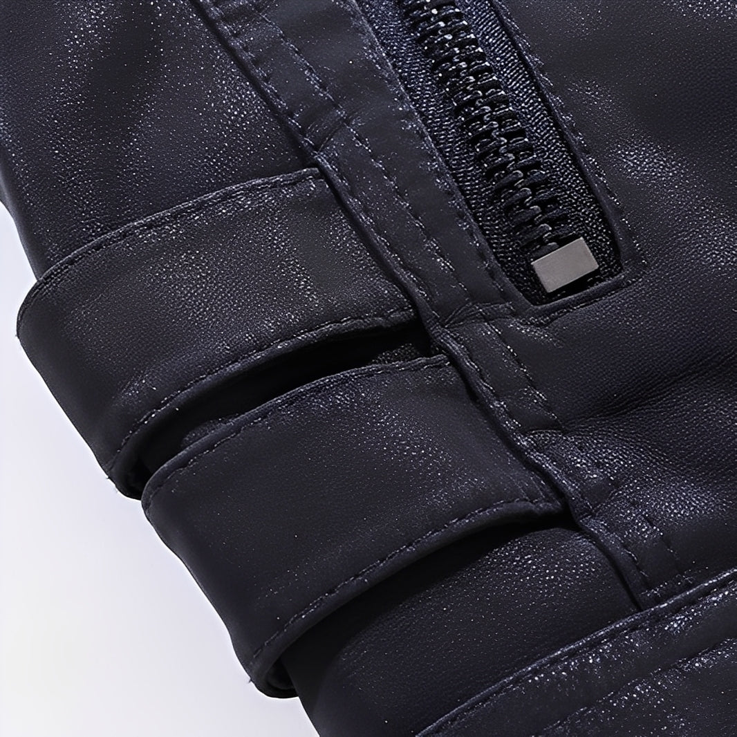 Dillan - Élégante veste en cuir de moto pour homme