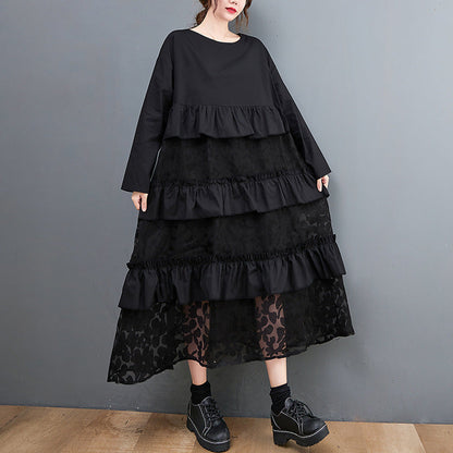 Lauryn - Vestito casual bohemien con volant per donne