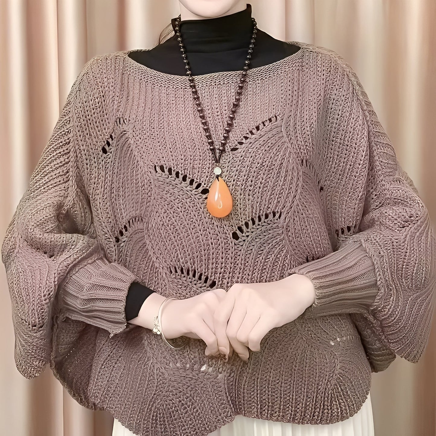 Celestine - Maglione caldo con maniche larghe per donne