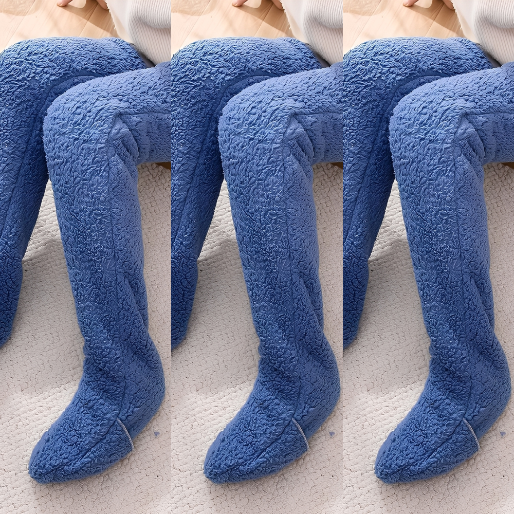 Camellia - Calde calze invernali sopra il ginocchio per donne