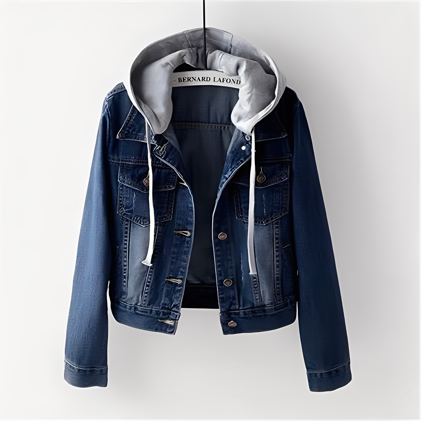 Karolyn - Giacca di jeans chic con cappuccio per donne
