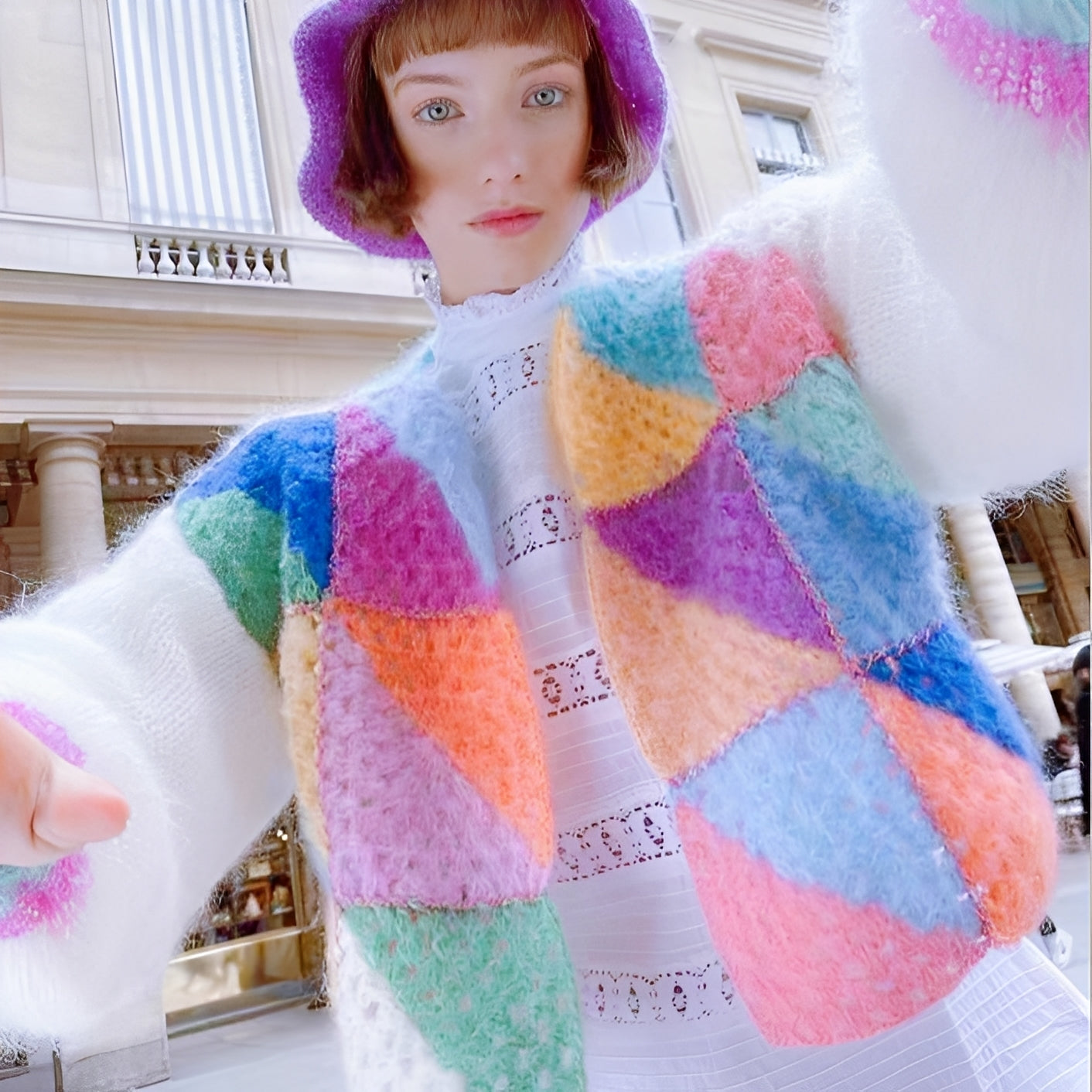 Luna - Maglione caldo dai colori contrastanti per donne