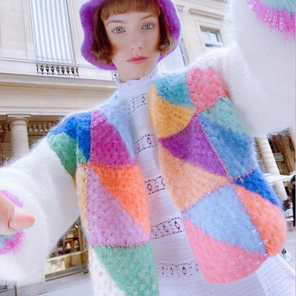 Luna - Maglione caldo dai colori contrastanti per donne