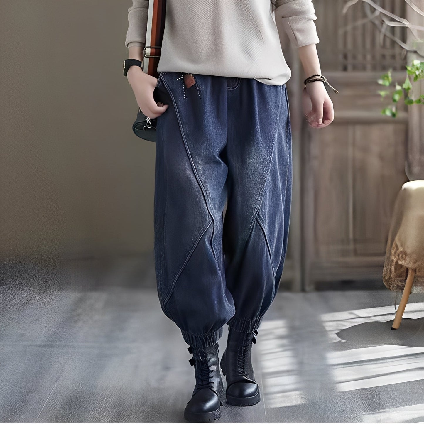 Shyanne - Jeans classici con vita elastica per donne