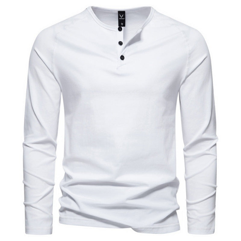 Malcom - Camicia da uomo semplice e informale a maniche lunghe