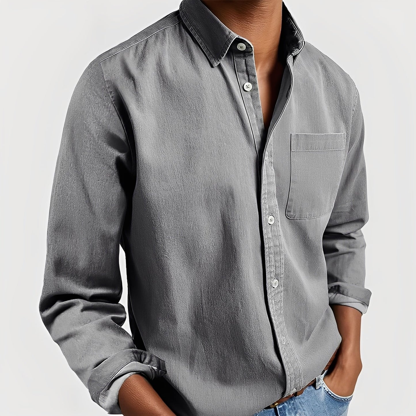 Tanner - Camicia informale con tasca per uomo