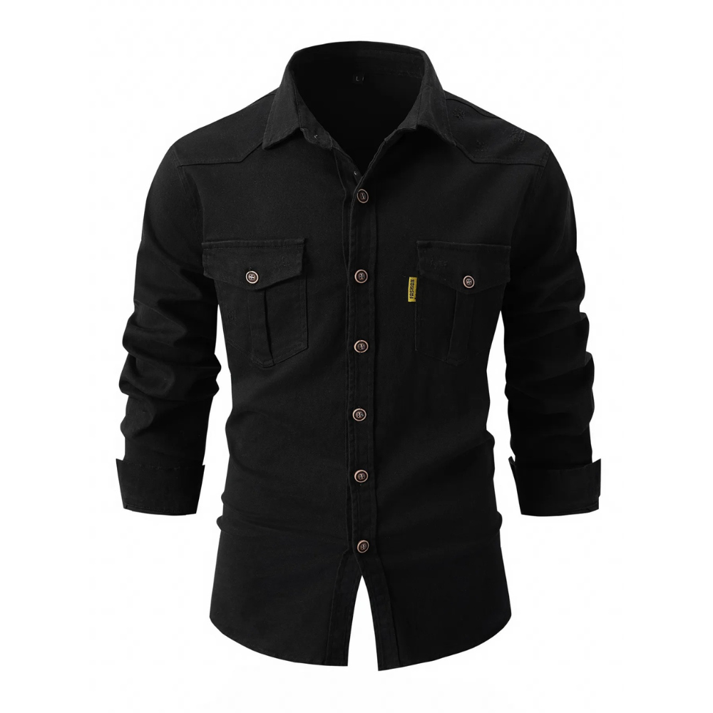 Marlon - Camicia informale e confortevole in tessuto elasticizzato per uomo