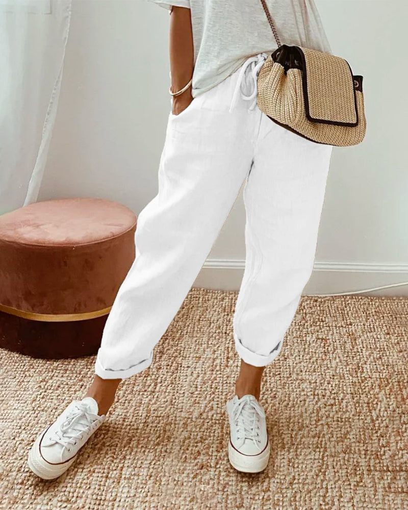 Mel - Pantaloni in Lino Ultima Moda per l'Estate