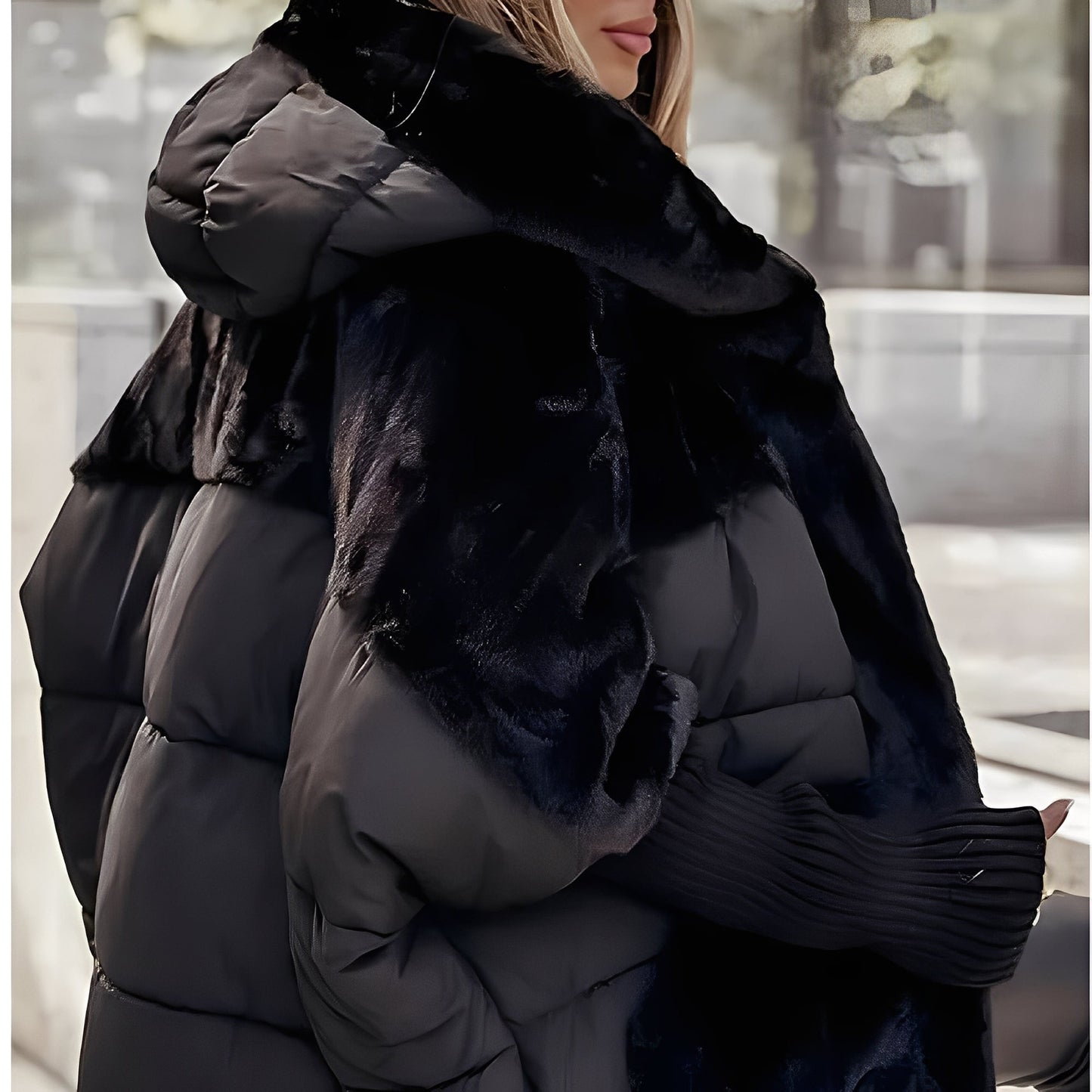 Barbara - Lussuosa giacca bomber con cappuccio per donna