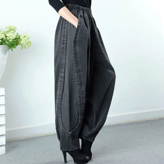 Tawnee - Semplici e comodi pantaloncini harem patchwork per donna