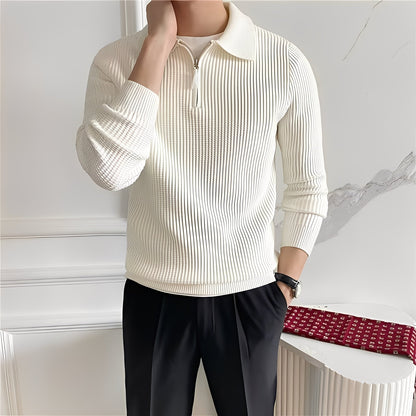 Justin - Elegante maglione da uomo con zip