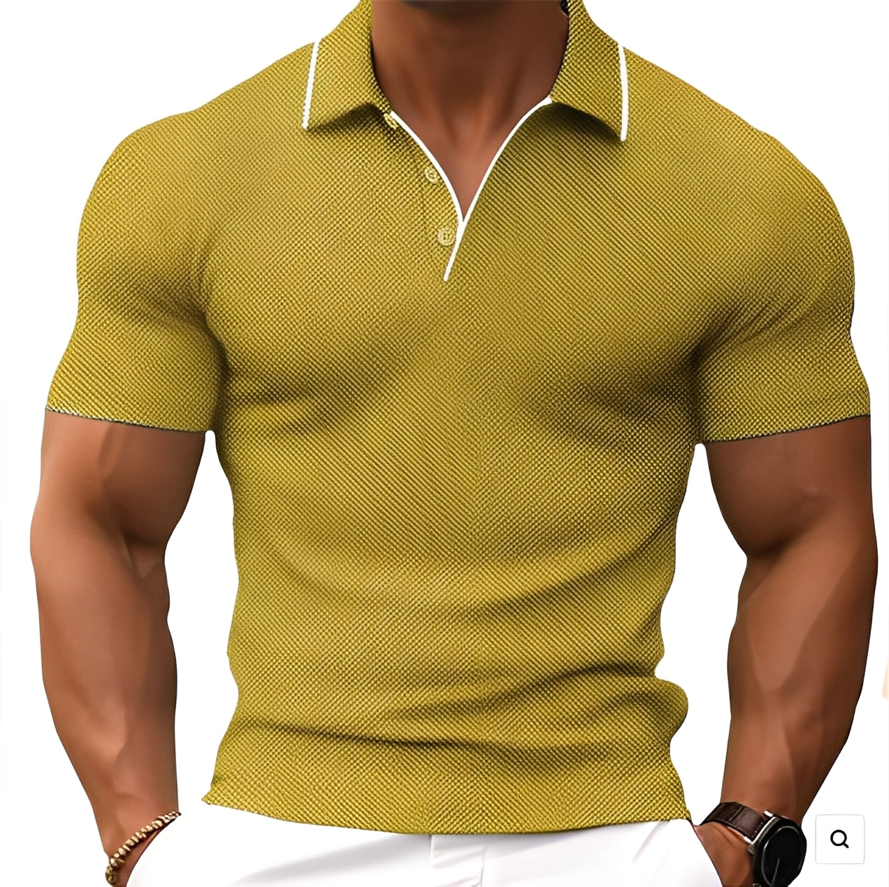 Florence - Polo casual con bottoni da uomo