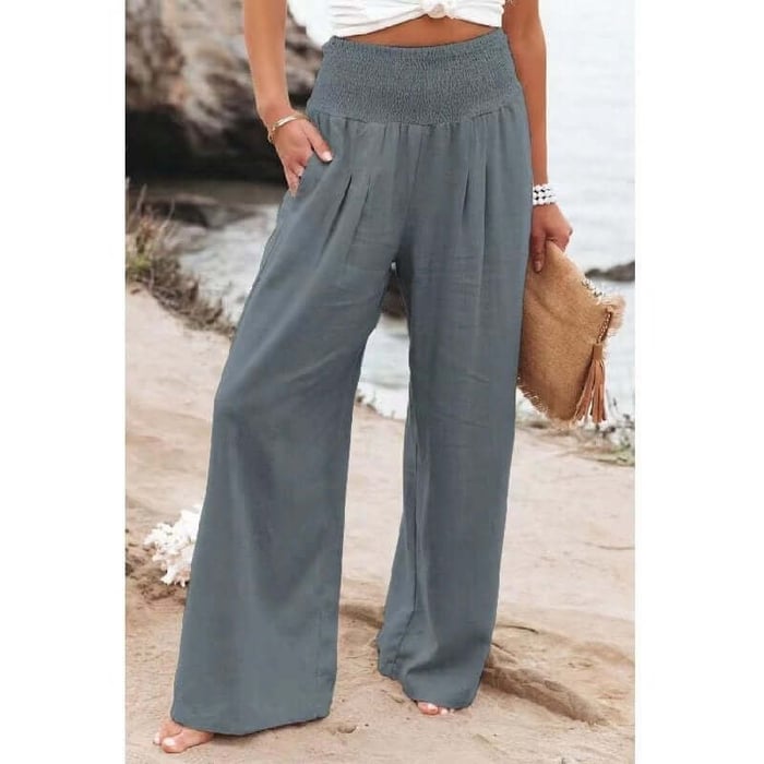 Quinley - Pantaloni Elasticizzati in Lino