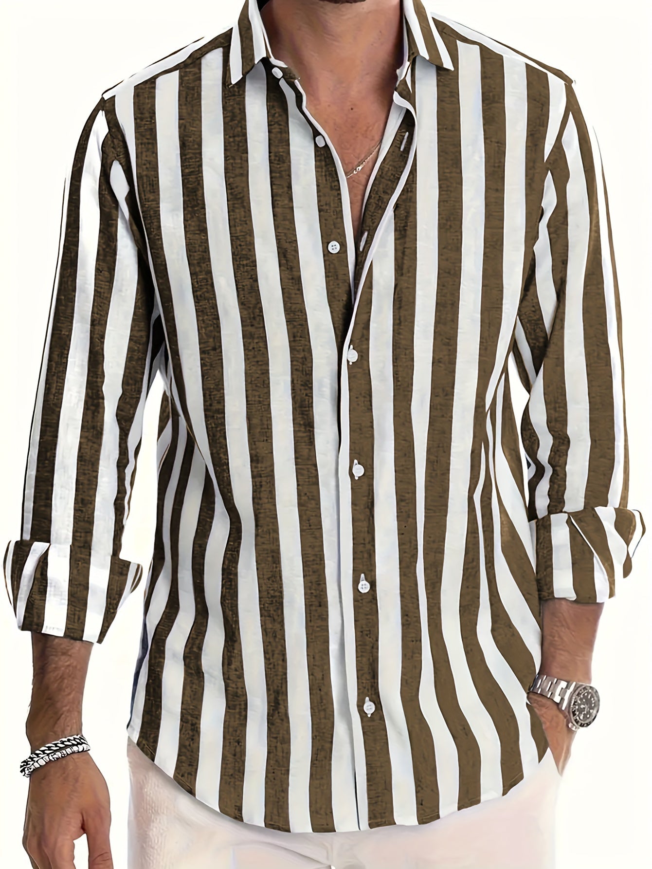 Harold - Camicia a Maniche Lunghe a Strisce Moderne