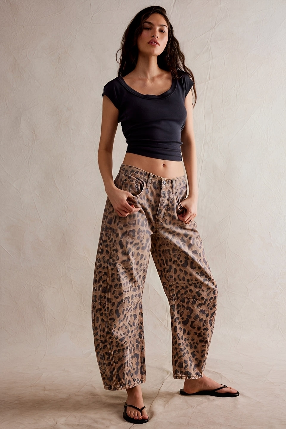 Adrienne - Barrel-Jeans classici a taglio largo per donne