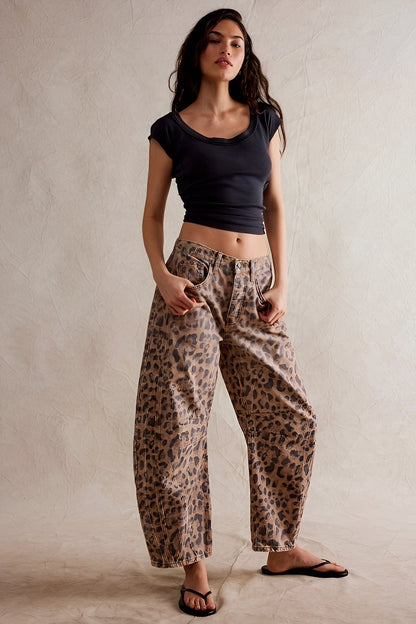 Adrienne - Barrel-Jeans classici a taglio largo per donne
