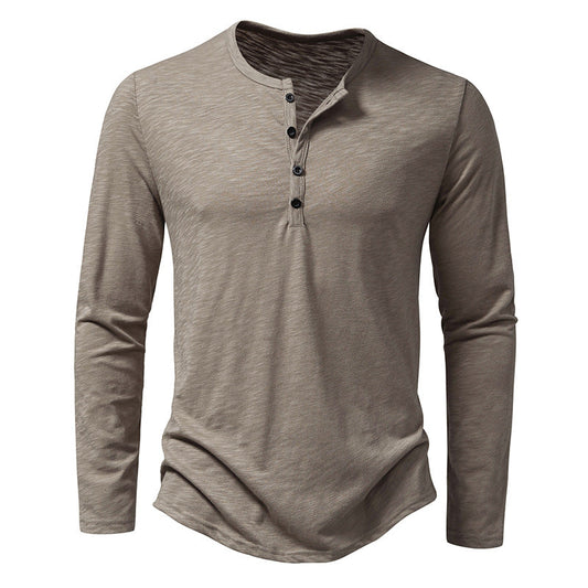 Randall - Camicia casual da uomo a maniche lunghe con bottoni