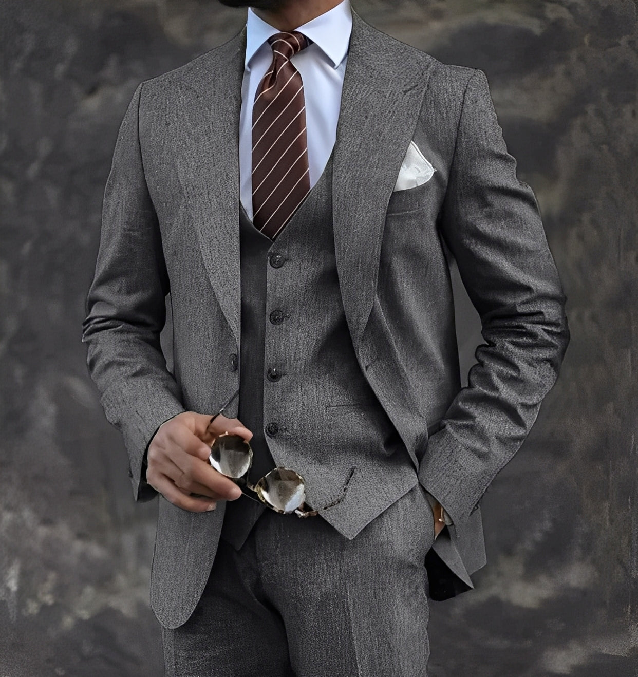 Cordell - Abito tre pezzi elegante e formale per uomini