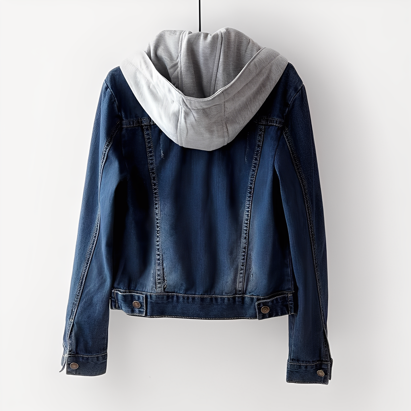 Karolyn - Giacca di jeans chic con cappuccio per donne